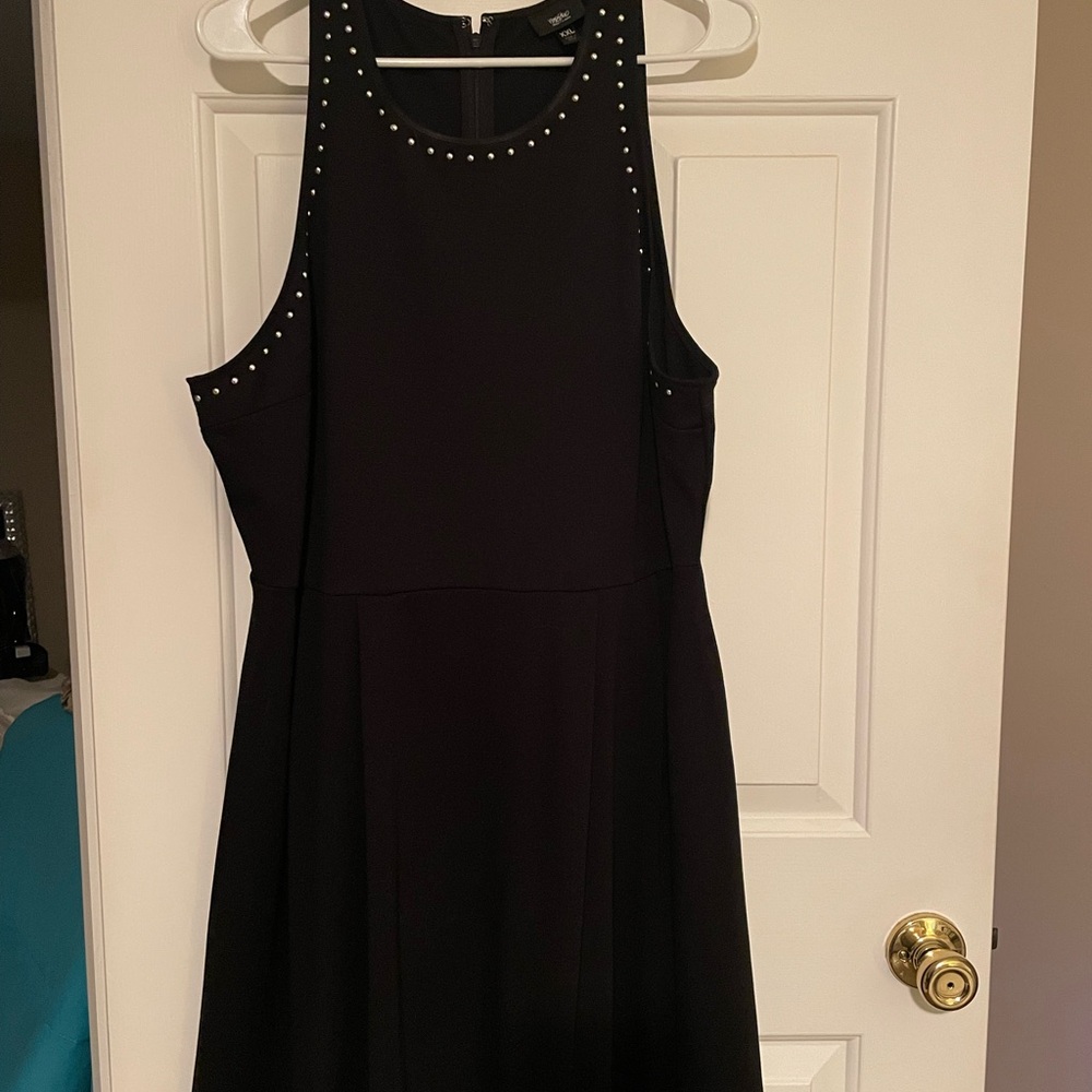 Elegant Black Studded Dress